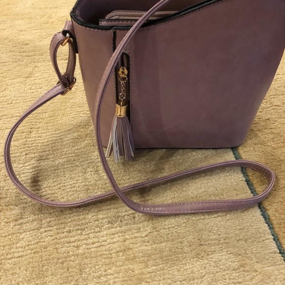 Mauve Crossbody Bag Tassel Accent - Picture 13 of 13